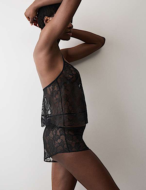 Savannah Lace Cami Set | BLACK | Camisoles | M&S JE