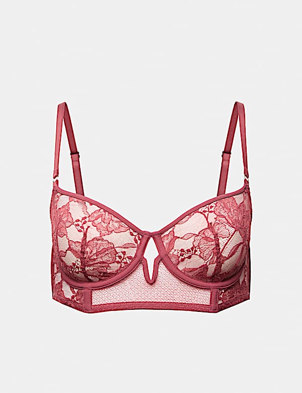 Savannah Lace Wired Longline Balcony Bra A-E - CZ