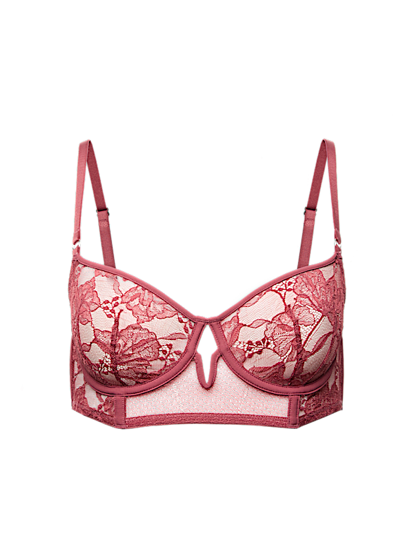 Savannah Lace Wired Longline Balcony Bra A-E
