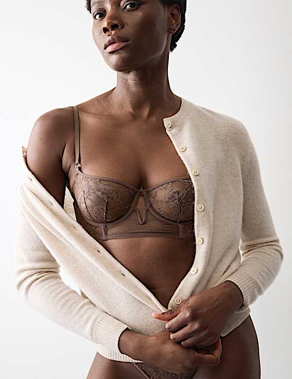 Savannah Lace Wired Longline Balcony Bra (A-E) - CN