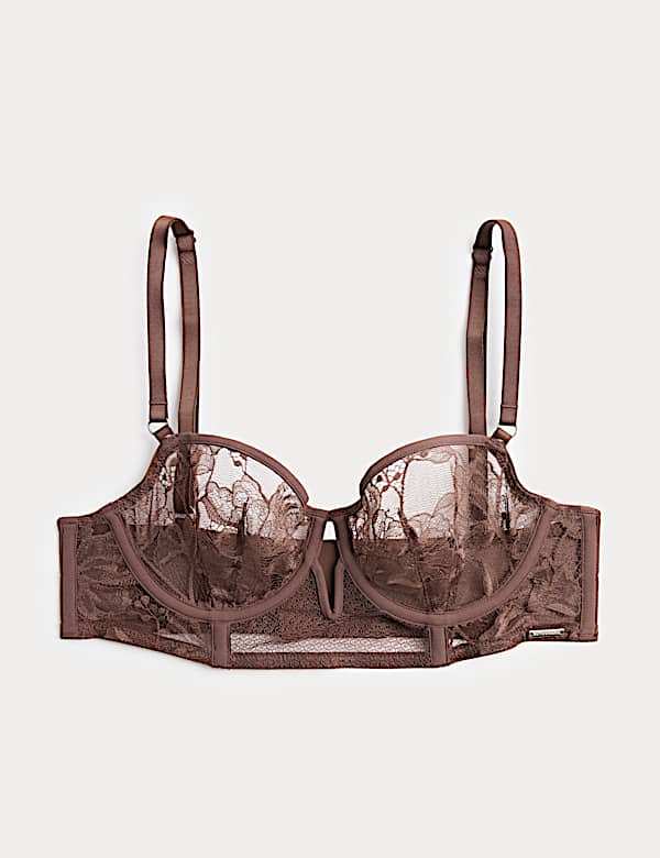 Savannah Lace Wired Longline Balcony Bra (A-E) - CN