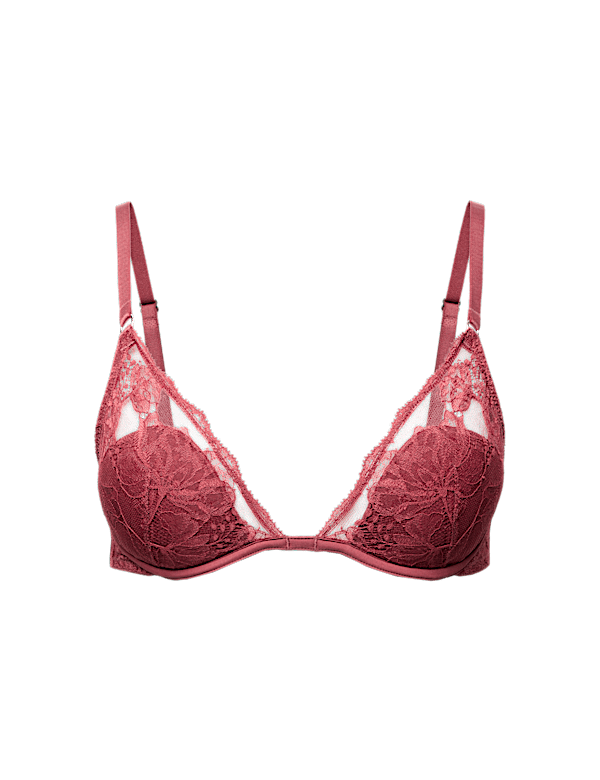 Savannah Lace Wired Plunge Bra (A-E)