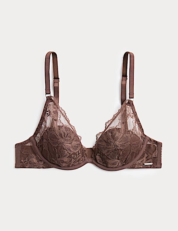 Savannah Lace Wired Plunge Bra (A-E) - FR