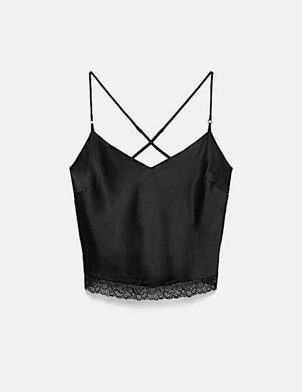 Cami mit Seide und Spitze - DE