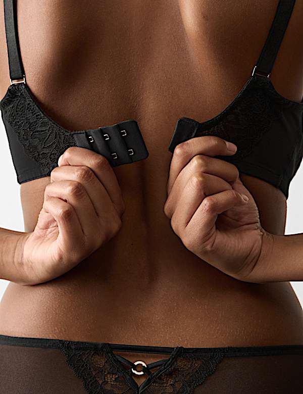 Silk & Lace Wired Minimiser Bra (C-G) - RS