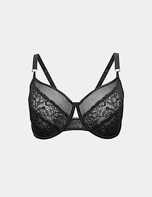 Silk & Lace Wired Minimiser Bra (C-G) - RS