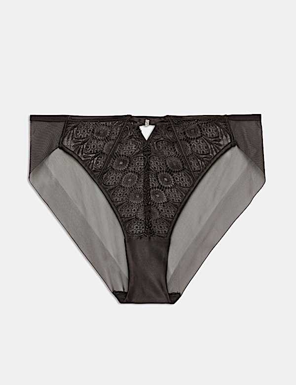 Culotte coupe &eacute;chancr&eacute;e Milan taille haute &agrave; broderie - CA