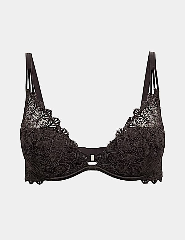 Milan Embroidered Padded Plunge Bra A-E - AU