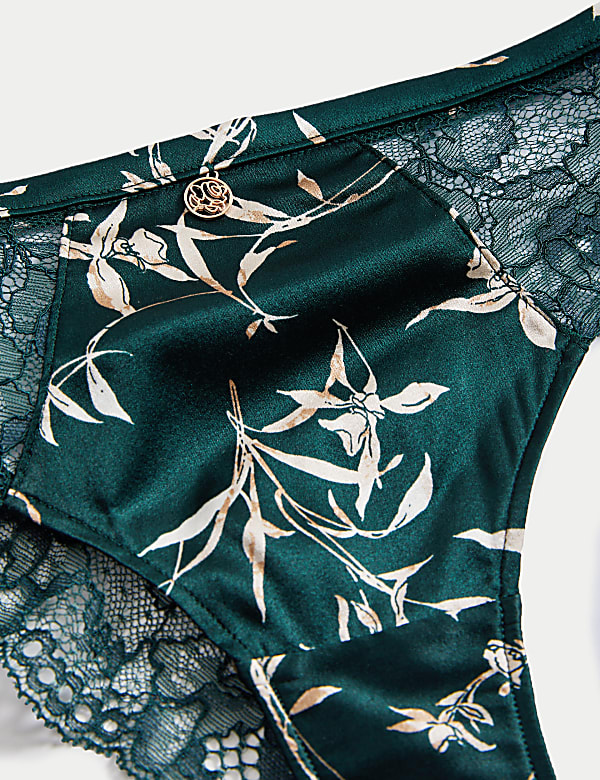 Cassia Silk and Lace Brazilian Knickers