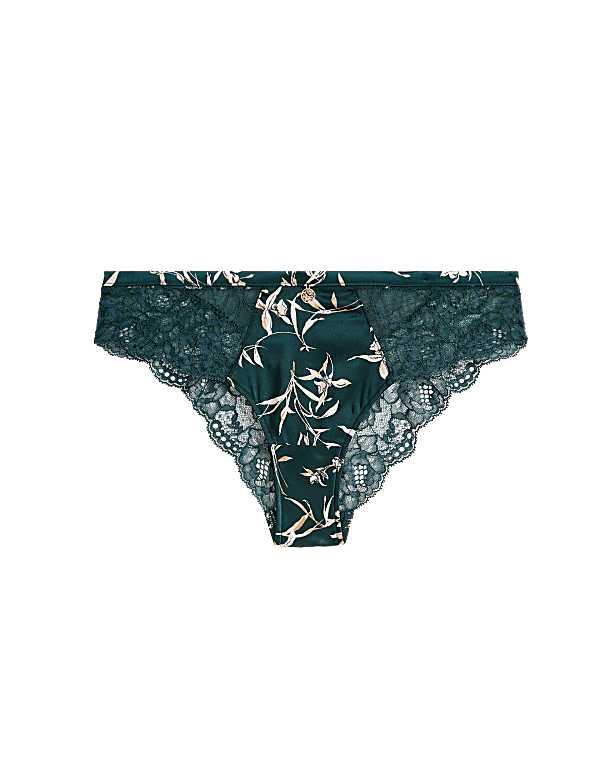 Cassia Silk and Lace Brazilian Knickers