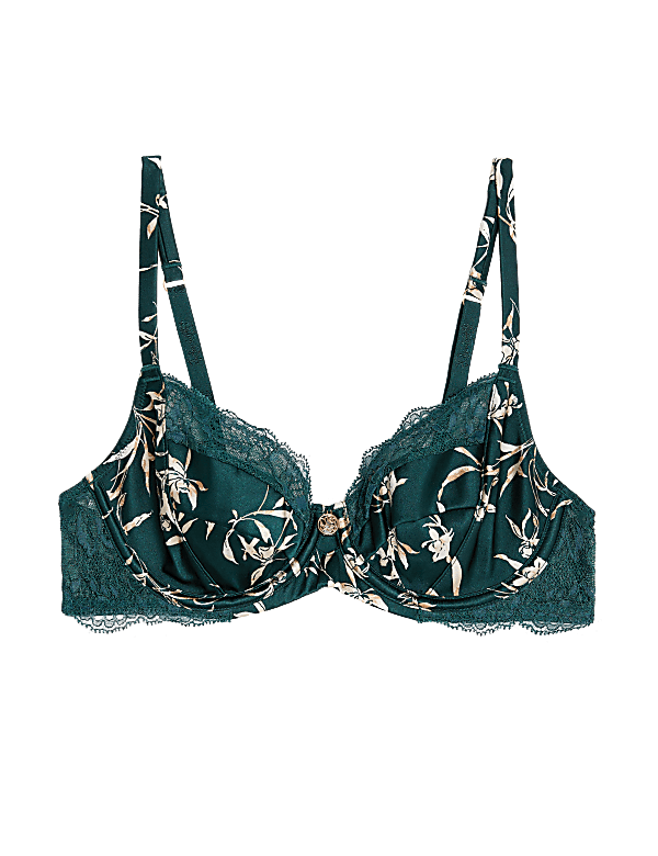 Cassia Silk & Lace Wired Balcony Bra A-E