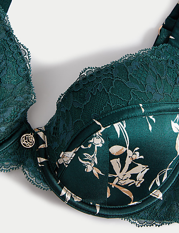 Cassia Silk & Lace Wired Full Cup Bra A-E
