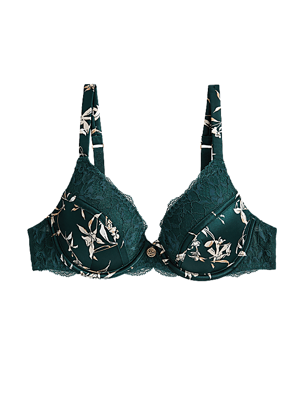 Cassia Silk & Lace Wired Full Cup Bra A-E