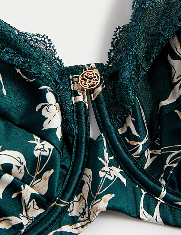 Cassia Silk & Lace Wired Balcony Bra F-H