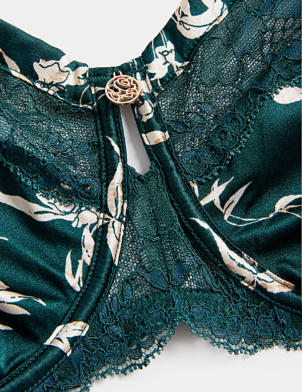 Cassia Silk & Lace Wired Minimiser Bra C-G