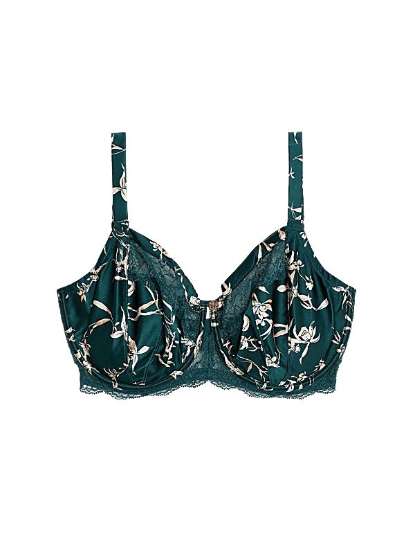 Cassia Silk & Lace Wired Minimiser Bra C-G