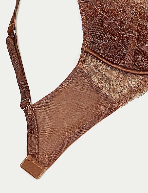 Lace Wired Full Cup Bra With Silk A-E