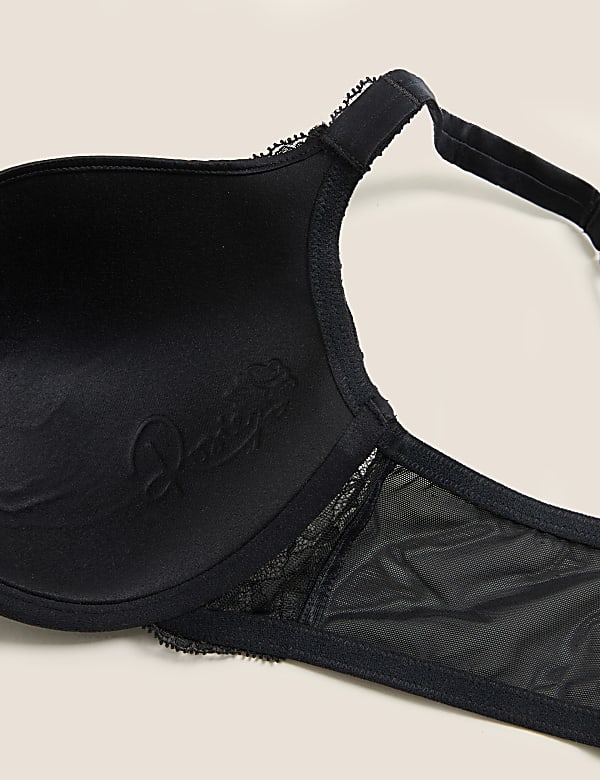 Lace Wired Full Cup Bra With Silk A-E