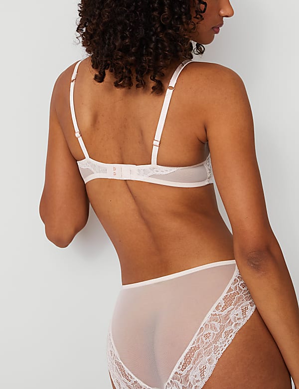 Silk & Lace Wired Balcony Bra