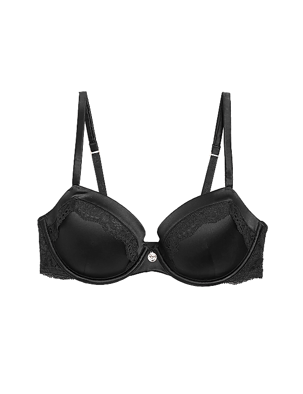 Silk & Lace Wired Balcony Bra
