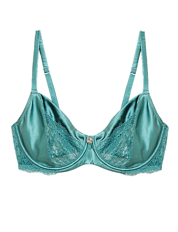 Silk Blend & Lace Non Padded Balcony Bra