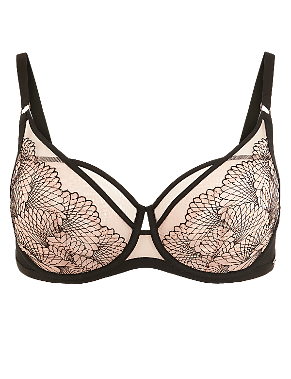 Swiss Embroidered Non-Padded Balcony Bra
