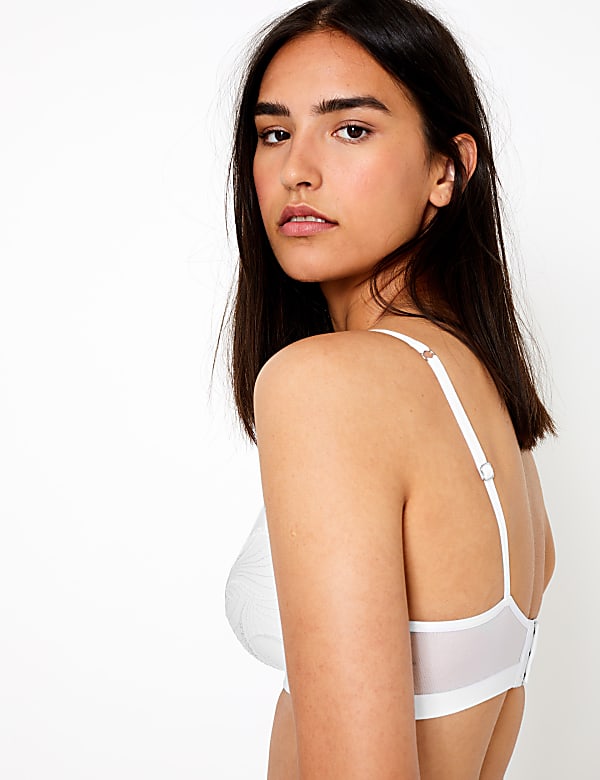 Swiss Designed Embroidered Plunge Bra A-E
