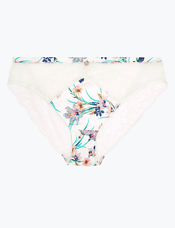 Silk & Lace Exotic Floral High Leg Knickers