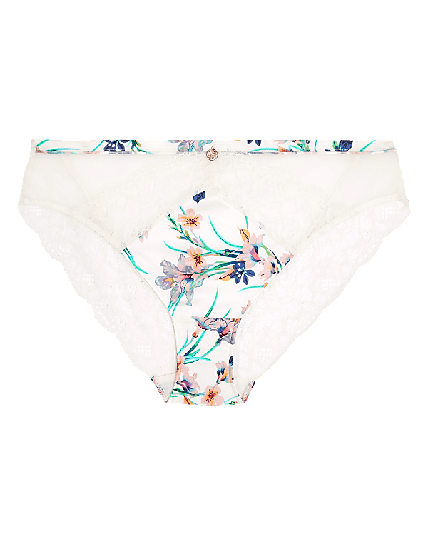 Silk & Lace Exotic Floral High Leg Knickers