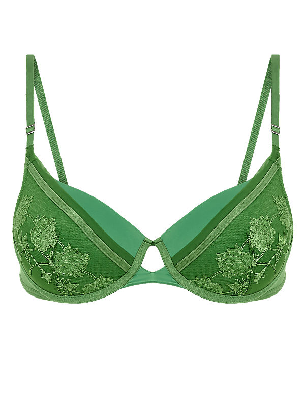 Peony Embroidered Full Cup Bra B-E