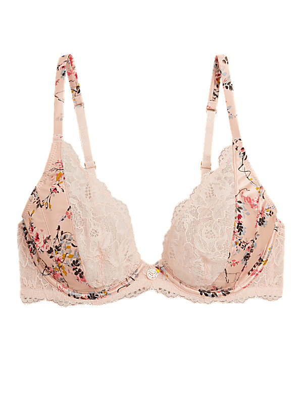 Silk & Lace Non Padded Plunge Bra