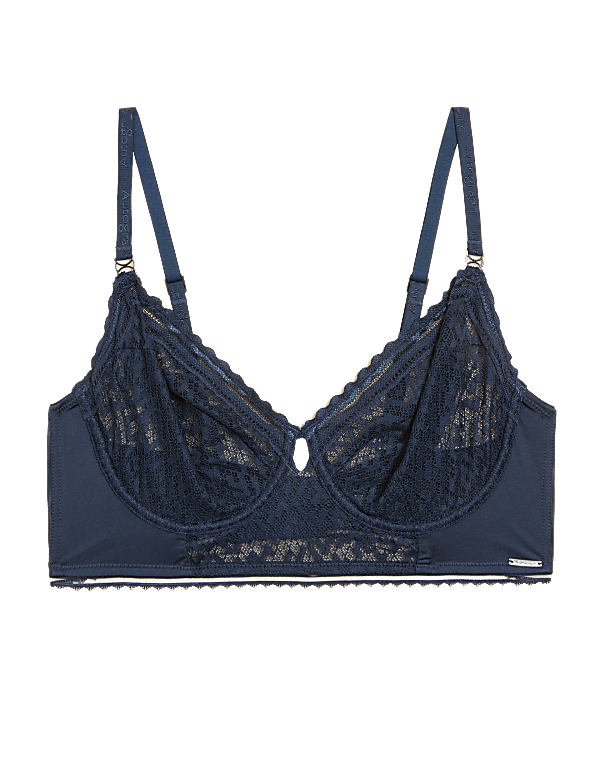 Snake Lace Wired Longline Balcony Bra A-E