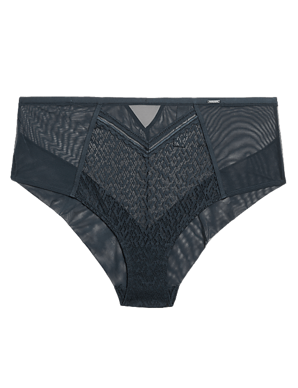 Snake Lace High Waisted Brazilian Knickers