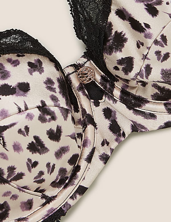 Silk & Lace Animal Print Balcony Bra A-E