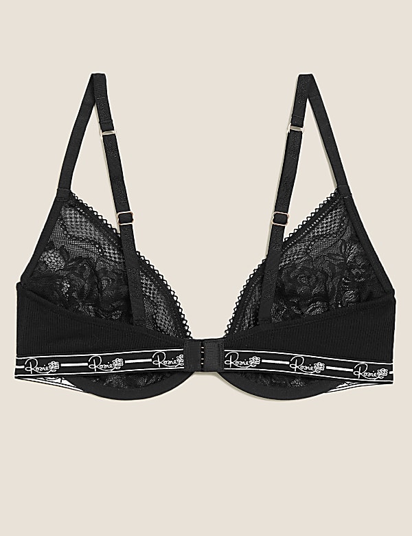 Lace Wired Plunge Bra A-E