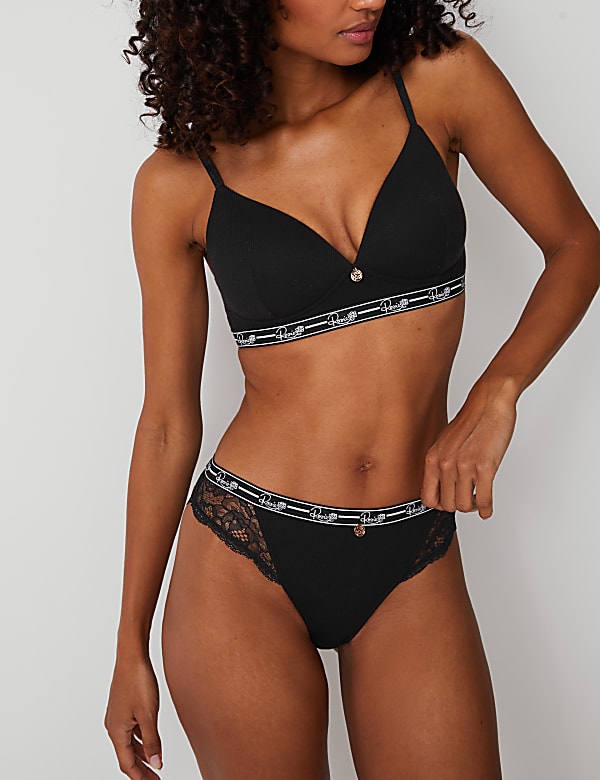 Ribbed High Leg Lounge Knickers - MX