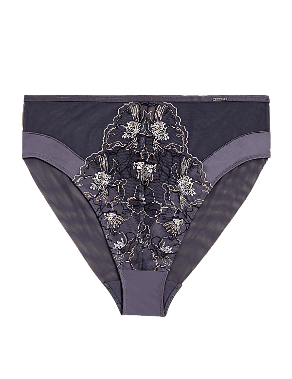 Allure Embroidered High Leg Knickers