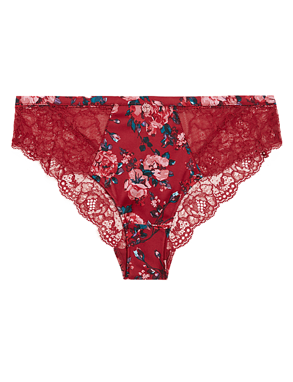Rose Print Brazilian Knickers