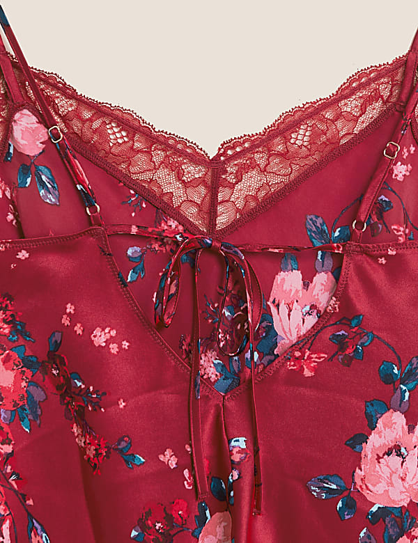 Rose Print Silk Cami