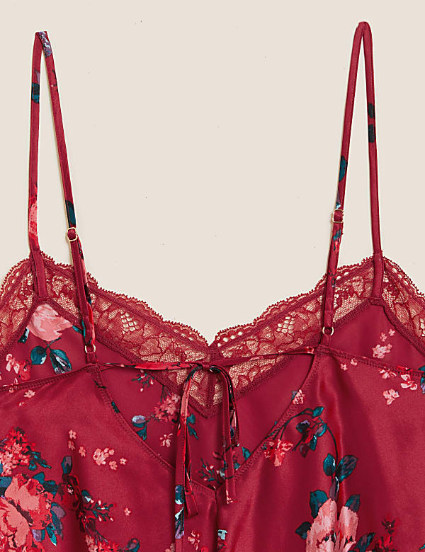 Rose Print Silk Cami