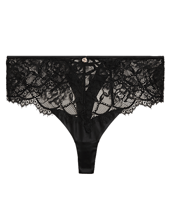 Polyamide Mix Lace Skinny Fit Thong