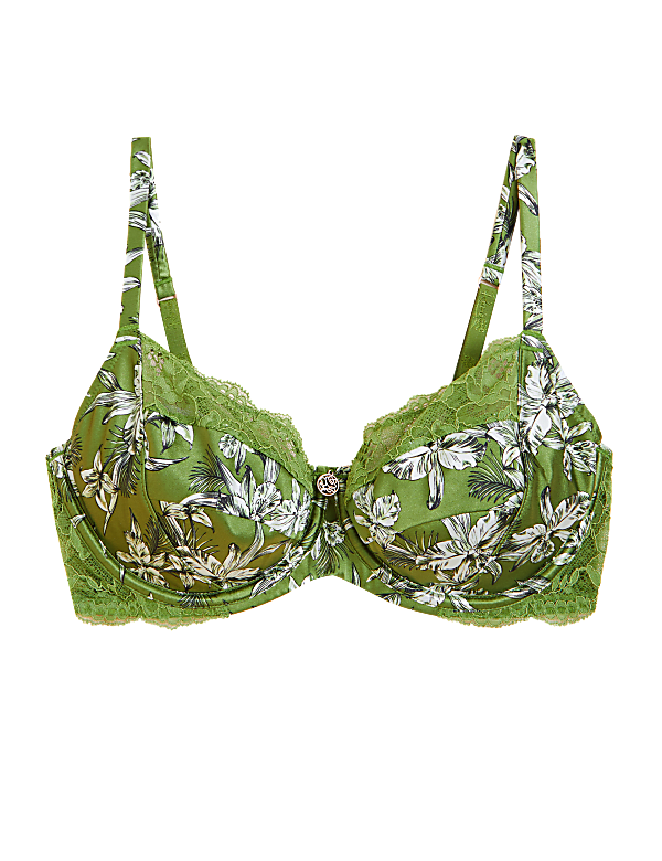 Nerine Silk Print Wired Balcony Bra A-E