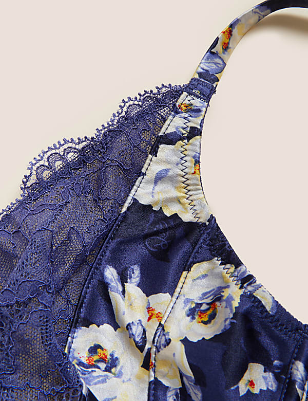 Midnight Rose Silk Wired Plunge Bra A-E