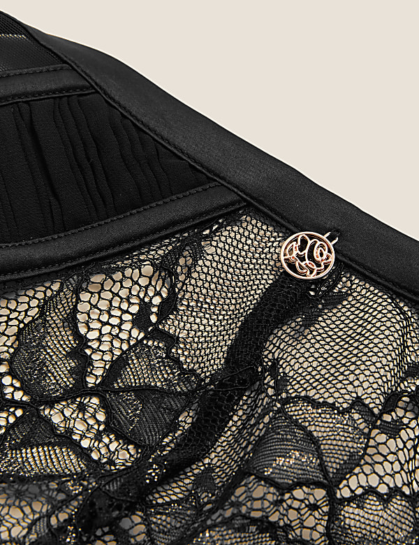 Pleat & Lace High Leg Knickers
