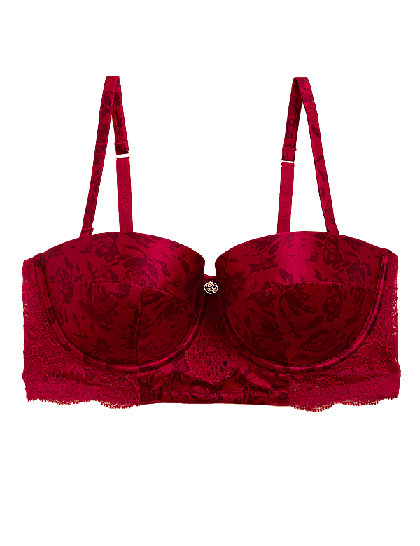 Silk Print Wired Bustier A-E