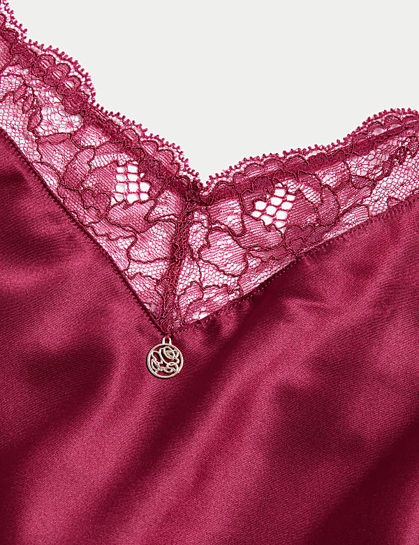 Claret Silk & Lace Cami