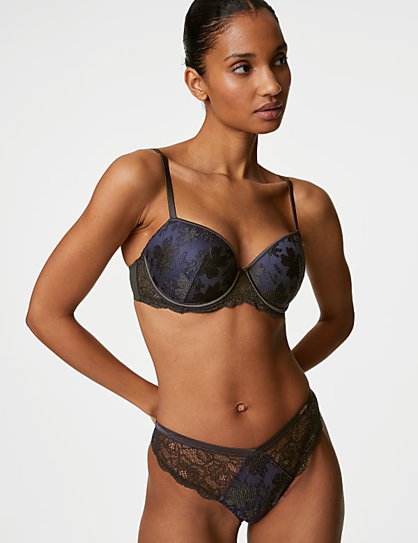 Cosmos Wired Push Up Balcony Bra A-E