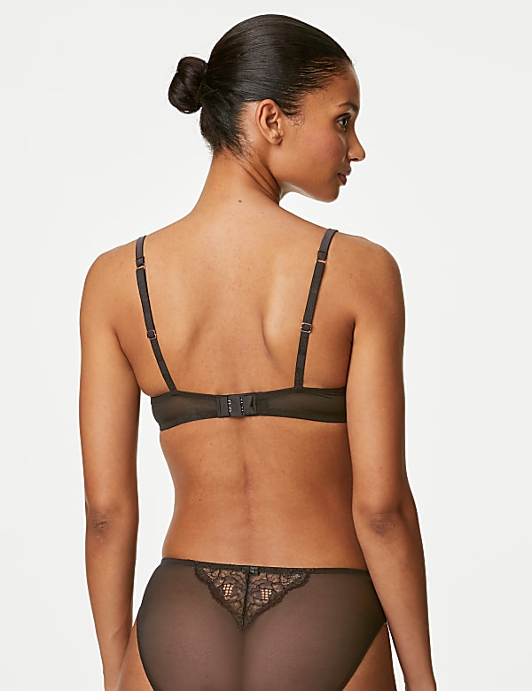 Cosmos Embroidery Wired Plunge Bra A-E