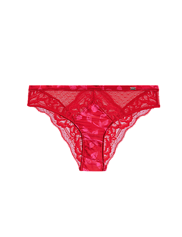 Peony Silk & Lace Brazilian Knickers