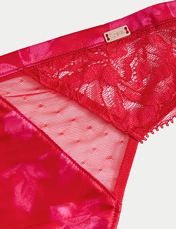 Peony Silk & Lace High Leg Knickers